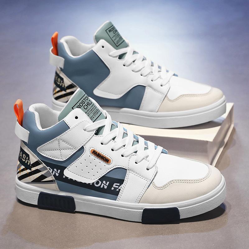 Men's Shoes New Winter High-top Shoes Trendy Versatile Board Shoes Youth Leisure Sports Trendy Shoes Men