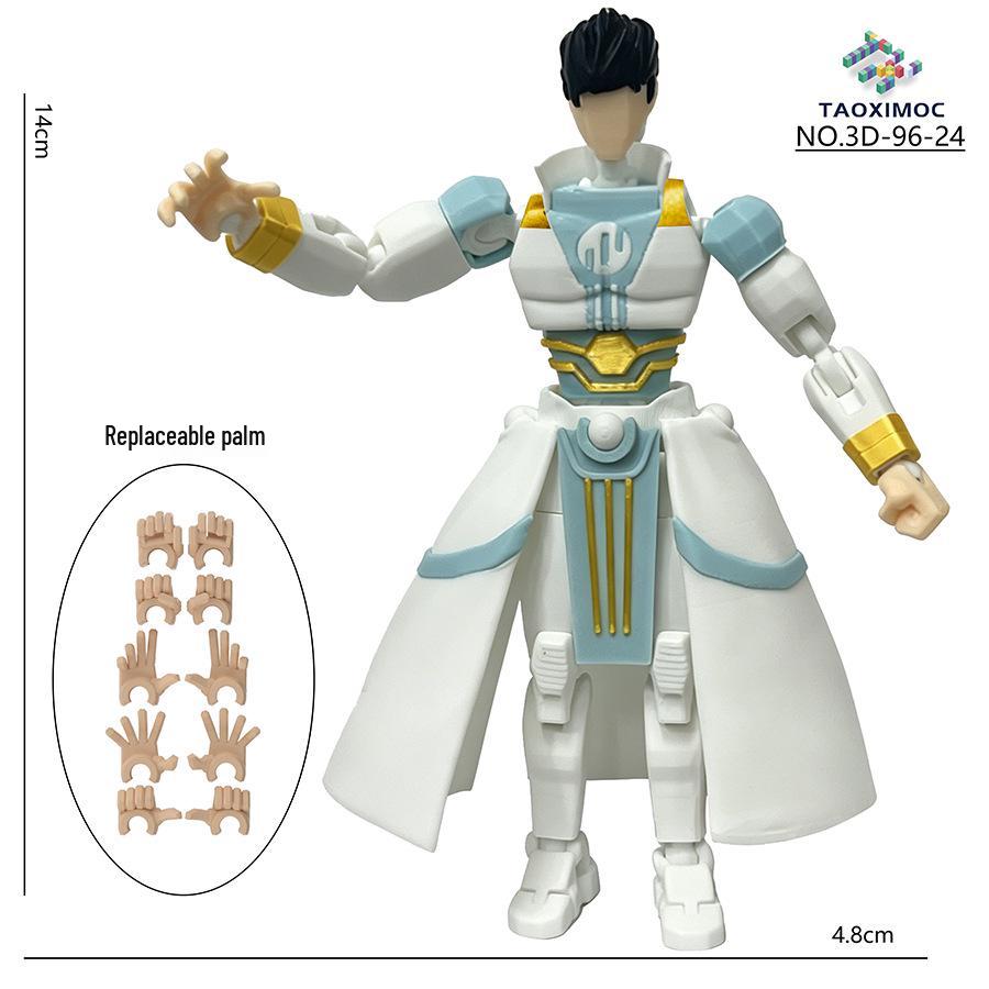 3D-Printed Movable Cartoon Figure Desk Ornament Model