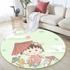 Chibi Maruko‑chan2 Round Area Rug,Carpet Rug for Living Room Bedroom Sofa Playroom Decor,Non-slip Floor Mat