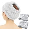 Towa Hair Drying Towel Turban Set of 2 - Quick-Dry, Absorbent, Microfiber Hairbands, Gray - Unisex Hair Wrap, Shower & Pool Use