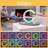 Stylish Bluetooth Speaker With Wireless Charging Versatile Night Light And Alarm Clock For Home Use