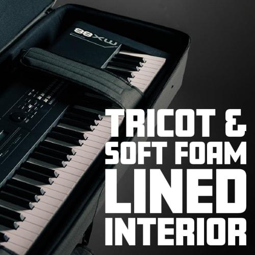 GATOR GK Keyboard Series GK-88 SLXL (88-Key) Lightweight Semi-Hard Keyboard Case, Black