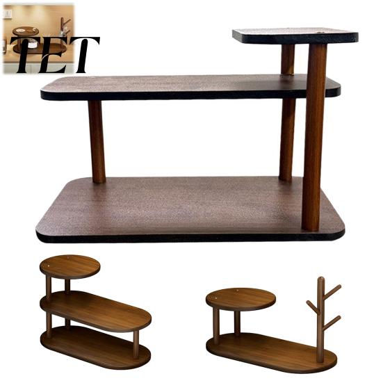 Wooden Desk Shelf Organizer Organizer, Entryway Key Holder Stand, Rustic Tiered Display Stand Storage Rack for Office Desk, Countertop Minimalist