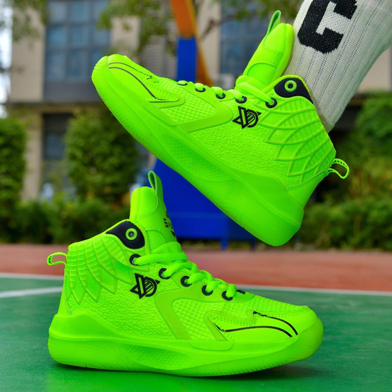 Детская спортивная обувь 31-40, дышащая детская баскетбольная обувь с сеткой, студенческая спортивная обувь