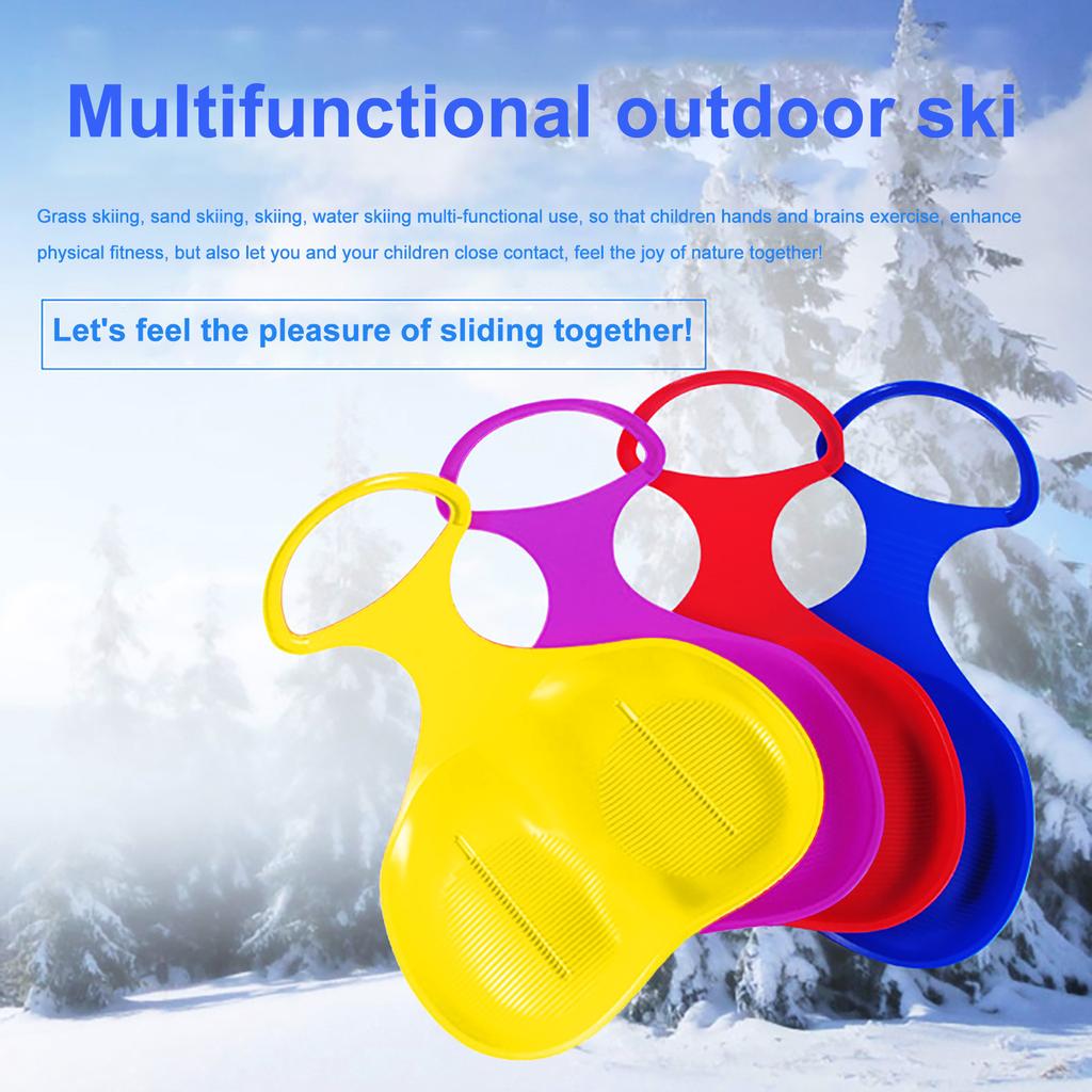 Snow Sled Board Outdoor Winter Plastic Skiing Boards Snowboard Sled Luge for Kid