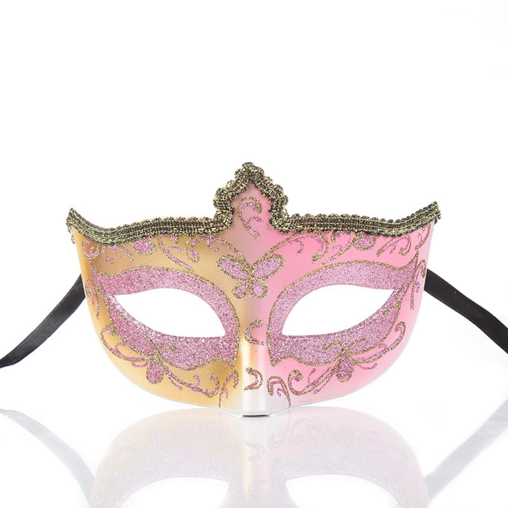 Plastic Glitter Mask Half Face Mask Venice Mask Personality Halloween Masks  Props Mask