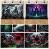 Horror Haunted House Tapestry Photography Background Halloween Vampire Scary Ghost Photo Studio Portrait Decor Backdrop