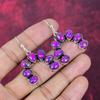 Purple Copper Turquoise Handmade Gemstone Earrings, 925 Solid Sterling Silver Earrings Antique Jewelry, For Engagement Gift