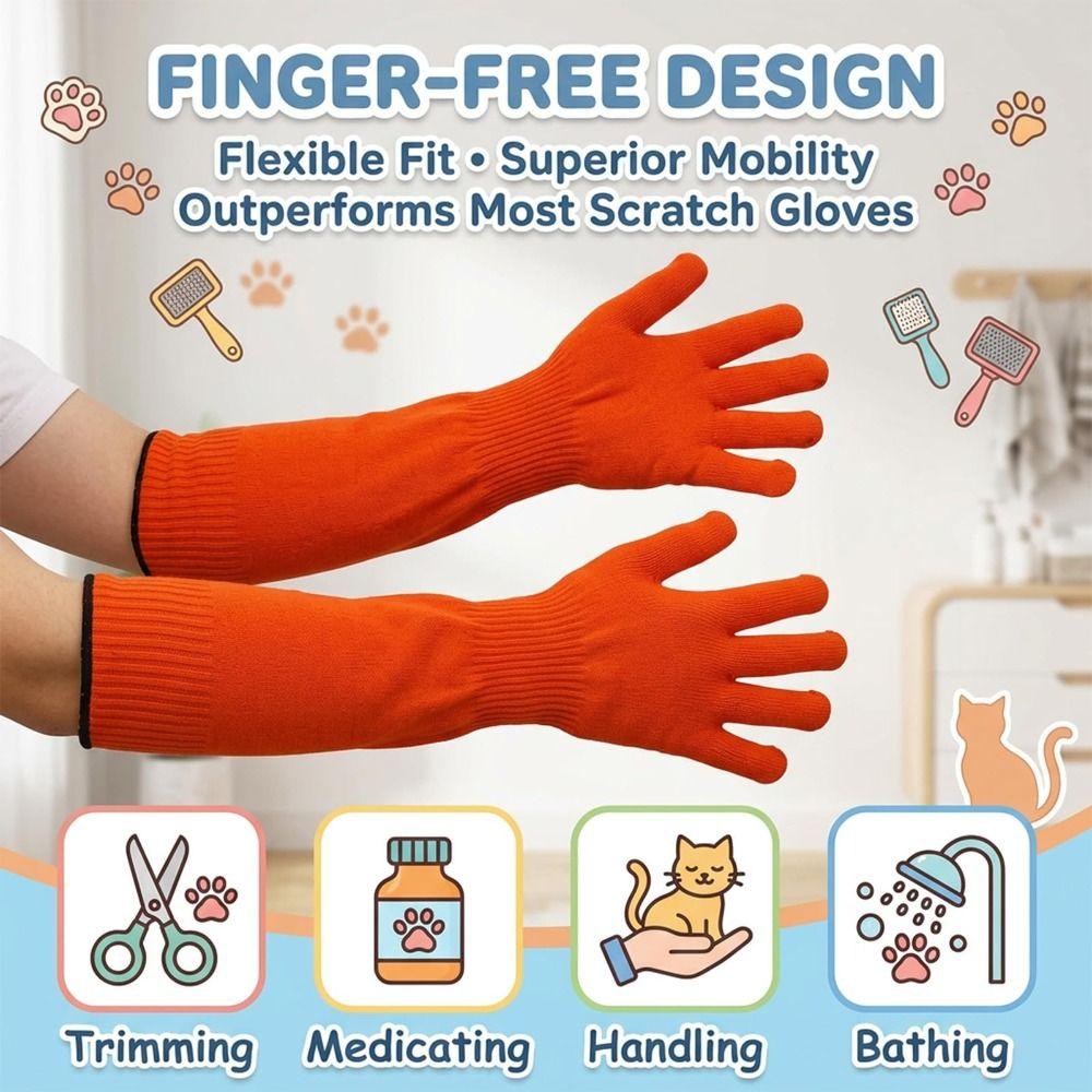 Reinforced Bite Proof Gloves Prevent Scratching Animal Handling Gloves Cat Gloves Pet Supply