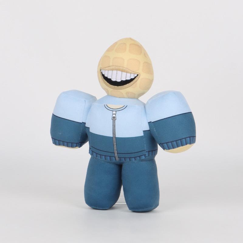 Game Wellworks Waffle Head Plush Toy Two Tone Zip Jacket Stuffed Doll Roblox Game Character Plush for Kids Home Decor Backpack Gift Game Fans Present