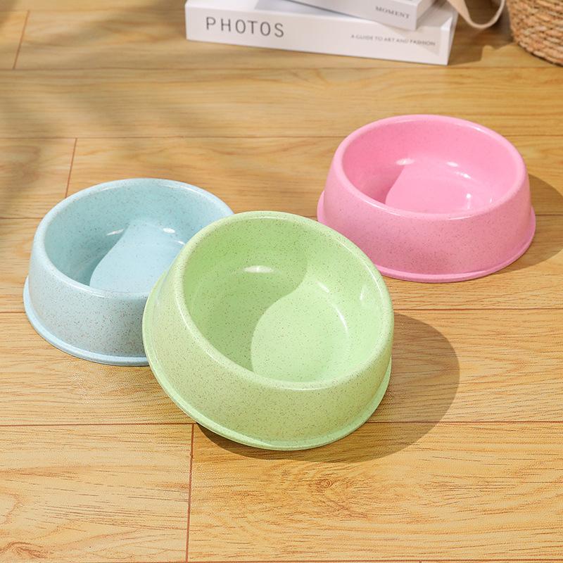 Утолщенная, Круглоротая, Из пшеничной соломы, Одинарная миска для кошек, Нескользящая и Прочная, Миска для корма для собак