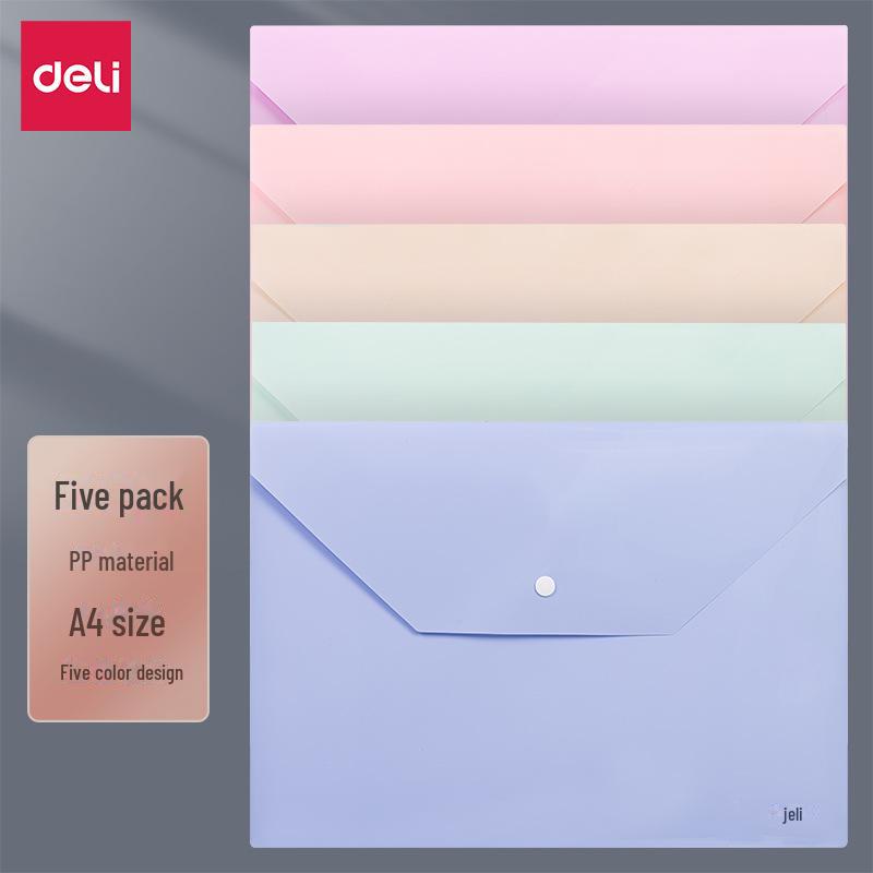 Папка-регистратор формата А4 с застежкой-кнопкой — цветная плотная для хранения документов и канцелярских принадлежностей