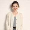 Женский кашемировый кардиган Qinghe Cashmere 100% кашемир Женский осенне-зимний кашемировый кардиган Мягкий и теплый