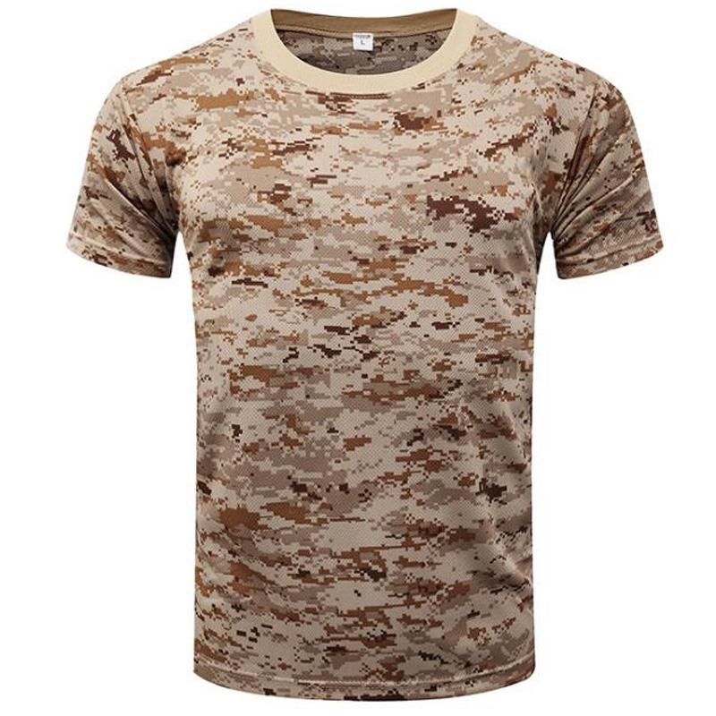 Leaf Forest Camouflage T Shirt Men Jungle Desert Camo T-shirt Quick Dry 3D Print Tops Short Sleeve Mens Gym Fitness Tee Shirts