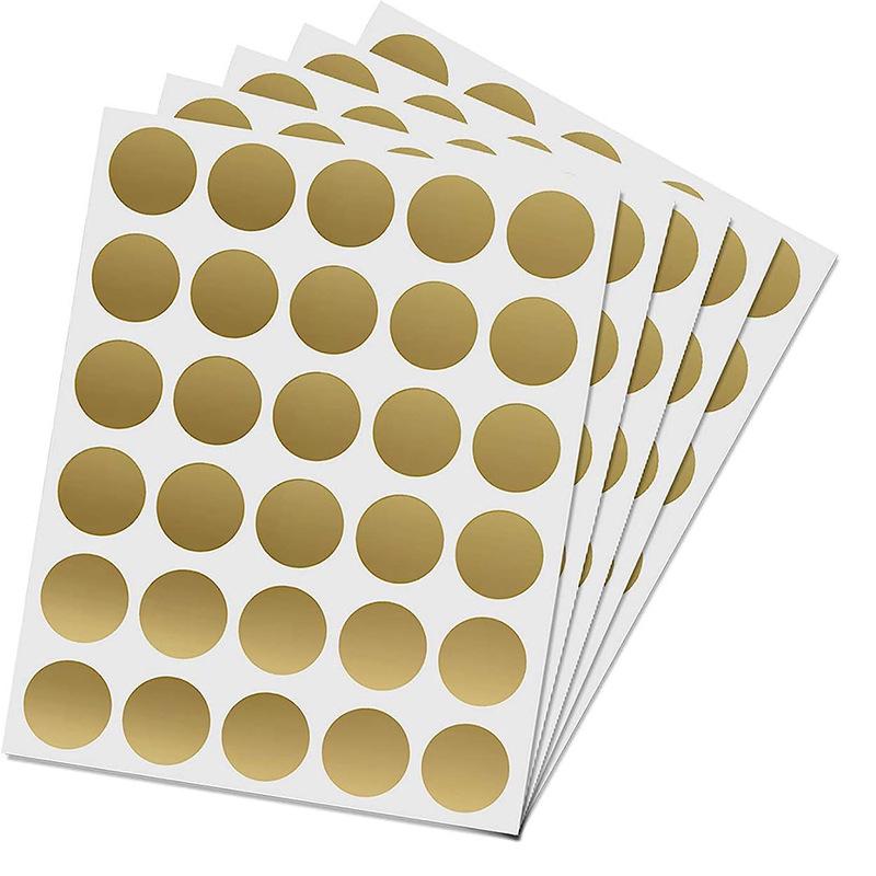 Набор из 30 золотых стикеров с царапающимся покрытием, 1 дюйм, для DIY скретч-карт