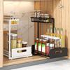 Under Sink Organizers Storage Multi-Purpose 2 Tier Bathroom Organizer Countertop Shelf Kitchen Cabinet Counter Holder