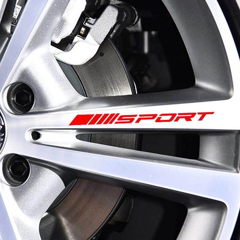 4-Piece Спортивные Наклейки на Ступицы Колес Кольца Колес Колесные Диски Racing Tire