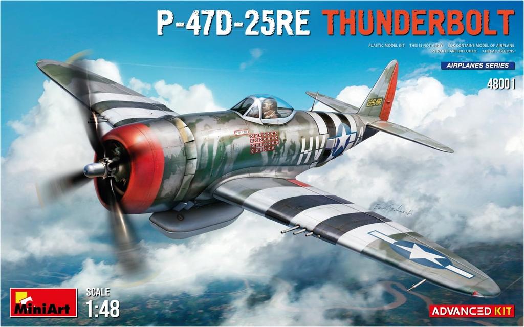 Расширенный комплект Miniart Thunderbolt, пластиковая модель MA48001 1/48 P-47D-25RE