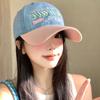 Корейская кепка с козырьком, джинсовая кепка-снэпбек, модная бейсболка с надписью, мужская, женская