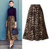 Leopard Print Midi Skirt New Mid-length Bodycon Skirt Plus-size Slimming Velvet A-line Skirt Autumn And Winter Long Dress