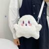 Cute Ghost Cartoon Canvas Bag Plush Bag Casual All Match Messenger Bag Shoulder Bags Women Bag Purse