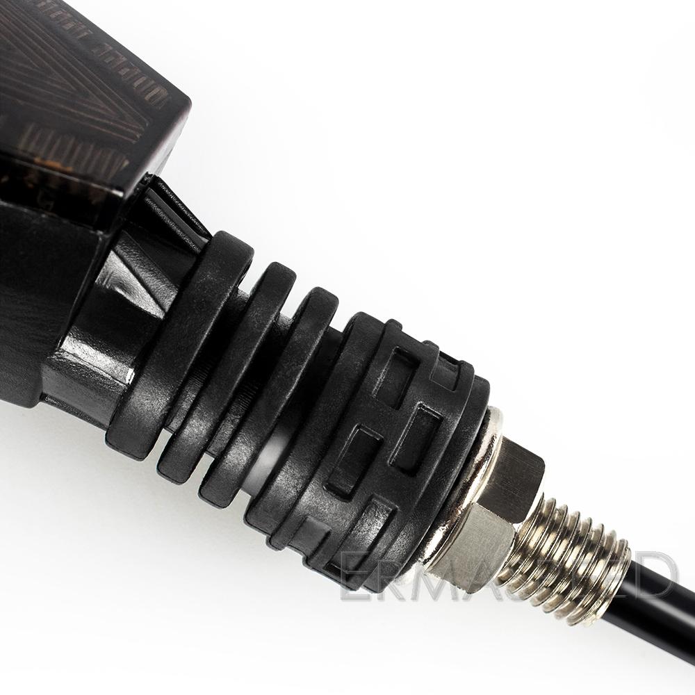 1 пара последовательных янтарных мотоциклетных светодиодных указателей поворота, индикаторы DRL, стоп-сигнал для мотоцикла, электронного велосипеда, скутера