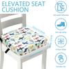 Non Slip Kids Booster Seat Child Dining Table Booster Seat with Adjustable Safety Belt & Fastening Strap Cartoon Booster Cushion