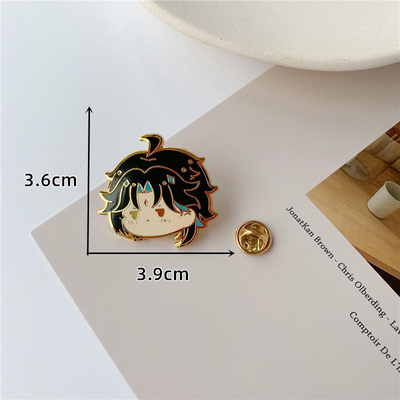 Игровой персонаж мультфильма Genshin Impact Периферийная брошь