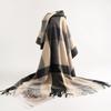 Faux Cashmere Scarf with Plaid Pattern, Thick and Warm, Long Length, Perfect for Autumn and Winter Seasons.