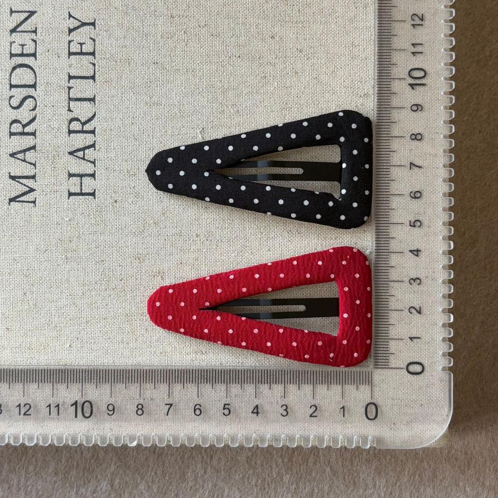 1 шт. Тканевые заколки-треугольники в горошек для женщин, заколки-автоматы для челки, боковые зажимы, шпильки для волос, аксессуары для волос, заколки для волос, головной убор