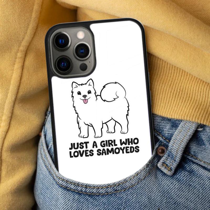 Cartoon Samoyed Dog Soft Phone Case for iPhone 17 Air 16e Pro max 15 Pro 13 14 Plus 11 12 MagSafe Magnetic Coque