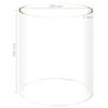 VidaXL Glass Cylinder for Hot Dog Warmer, Transparent, 200x240 Mm, Borosilicate Glass, Replacement Accessory 50770