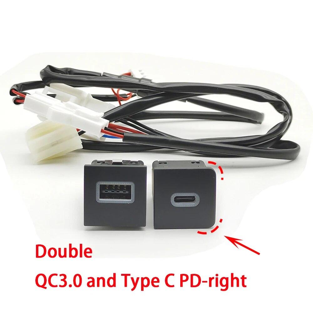 Автомобильное USB-зарядное устройство для VW Golf 6 Jetta 5 MK5 Scirocco 2006-2012 PD Quick Charge QC3.0, кнопка автомобильного адаптера для зарядки телефона