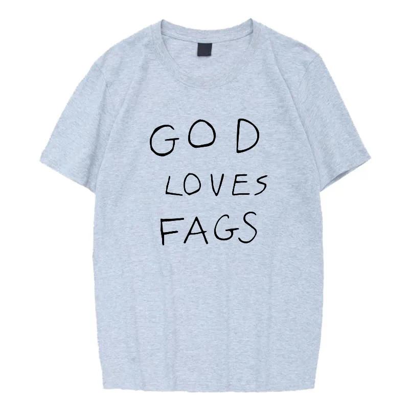 American drama Shameless God Loves Fags and woshort-sleeved cotton T-shirt shameless loose crew neck simple top
