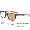 Outdoor Color Changing Clear Lens Sunglasses Blue Light Blocking Women Men's Photochromic Myopia Glasses Vintage Minus Eyewear
