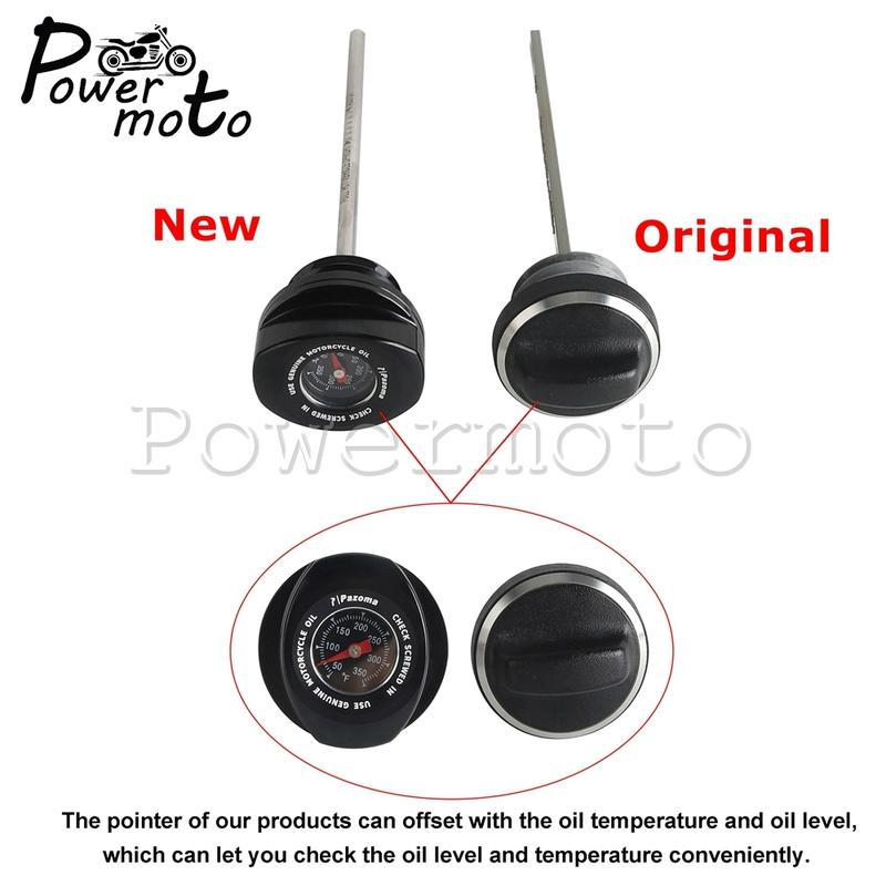 For Harley Road Glide Oil Dipstick Engine Oil Level Temperature Gauge Fit FLTRX FLTRT FLTRXSE FLTRU FLTRK FLTRXS FLTRXST 2017-23