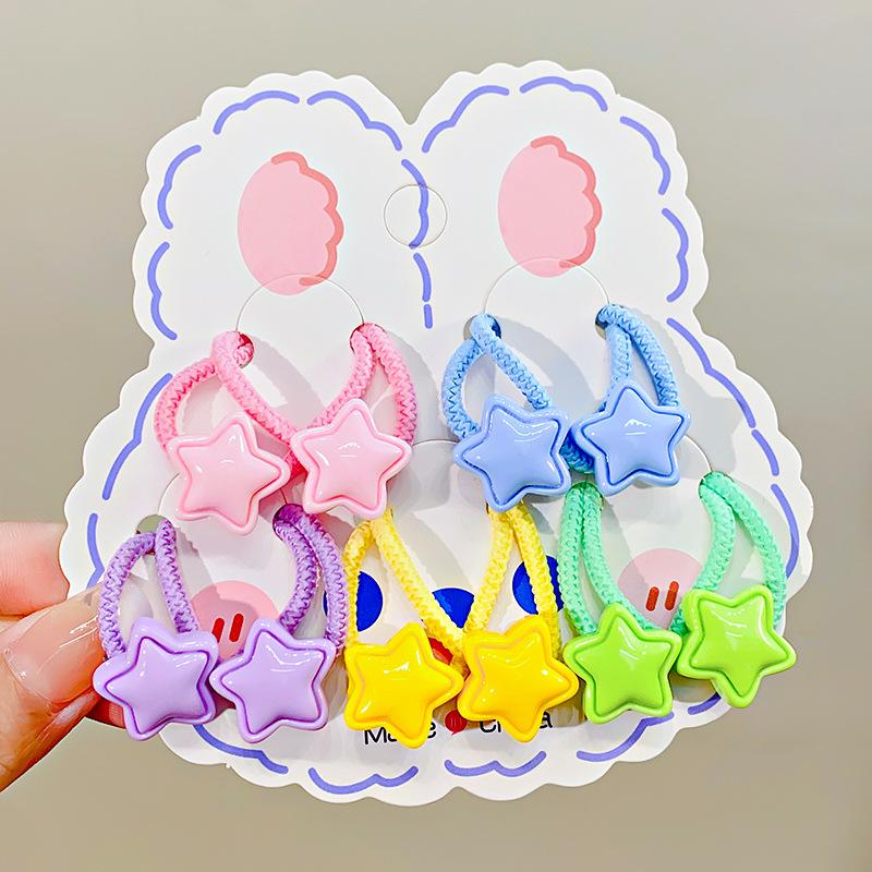 10 шт., милый бантик, эластичная лента для волос, веревка для волос с героями мультфильмов для девочек, милый держатель для хвоста, резинка для волос, детские резинки для волос, резинки для волос