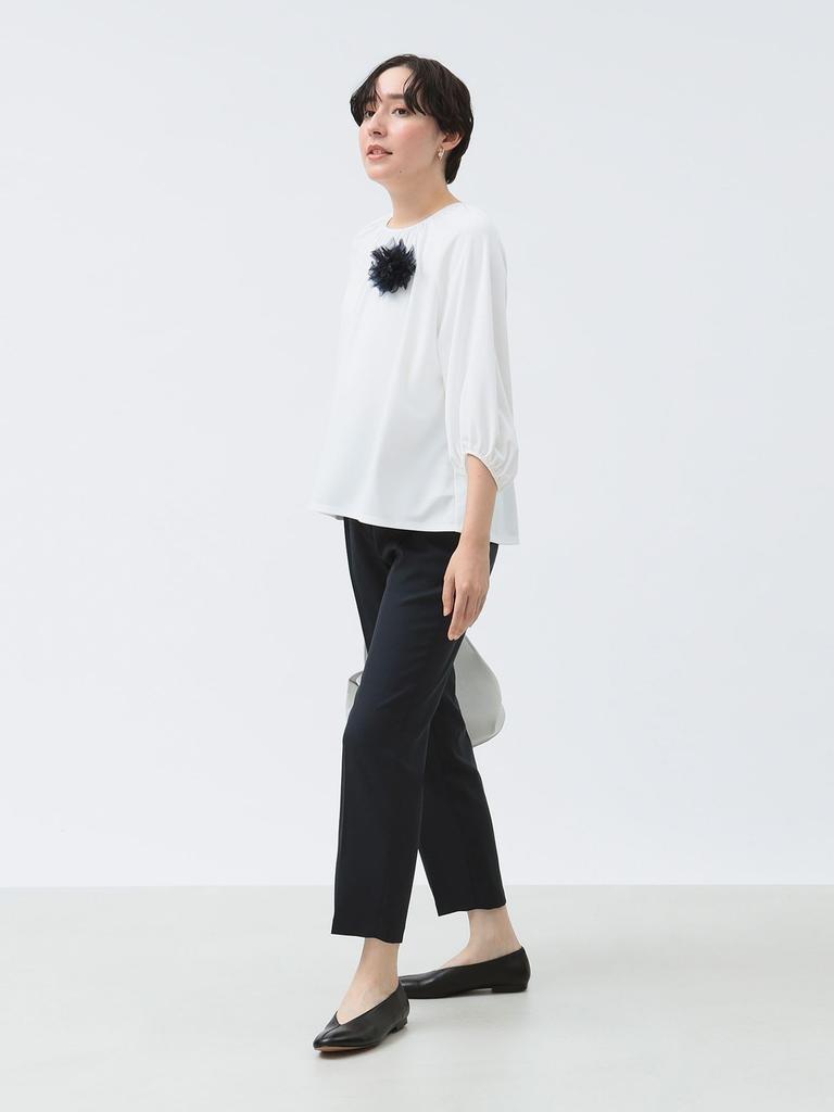 B:MING LIFE STORE by BEAMS Women's Center Press Pants (S-L) Navy 2 L