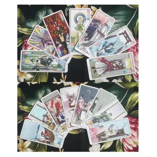 Authentic Japanese Mythology Tarot Goku Full Deck & Velvet Bag [Tarot Card and Bag Set]