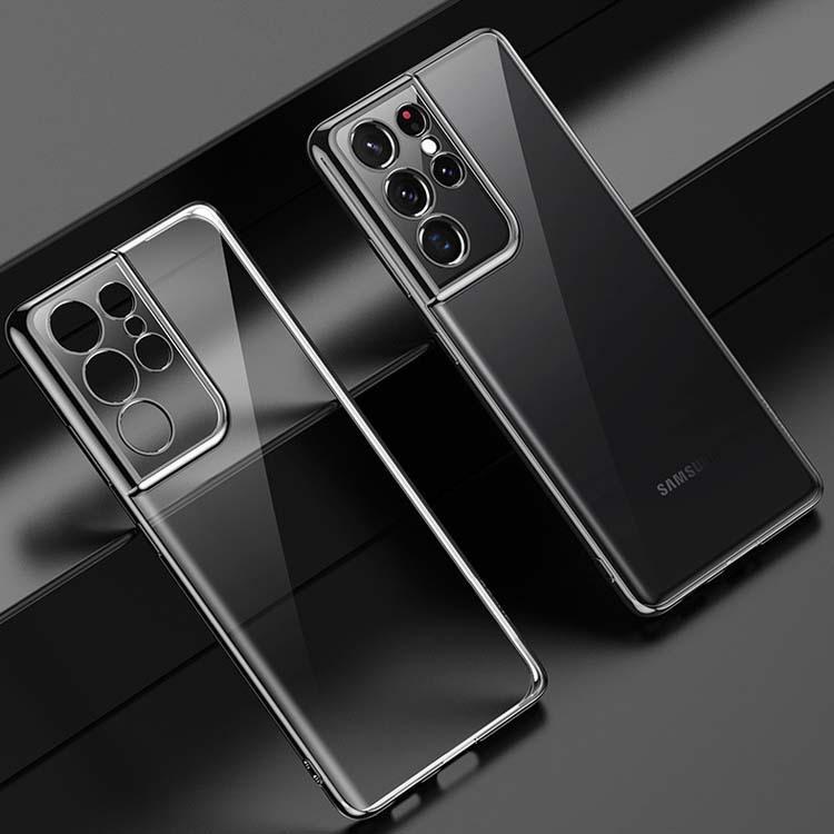 Подходит для чехла для мобильного телефона Samsung S25 Гальваническое покрытие ТПУ Прозрачный S24plus Ультратонкий A72 Полная защита A52 Противоударный A32 Мягкий U