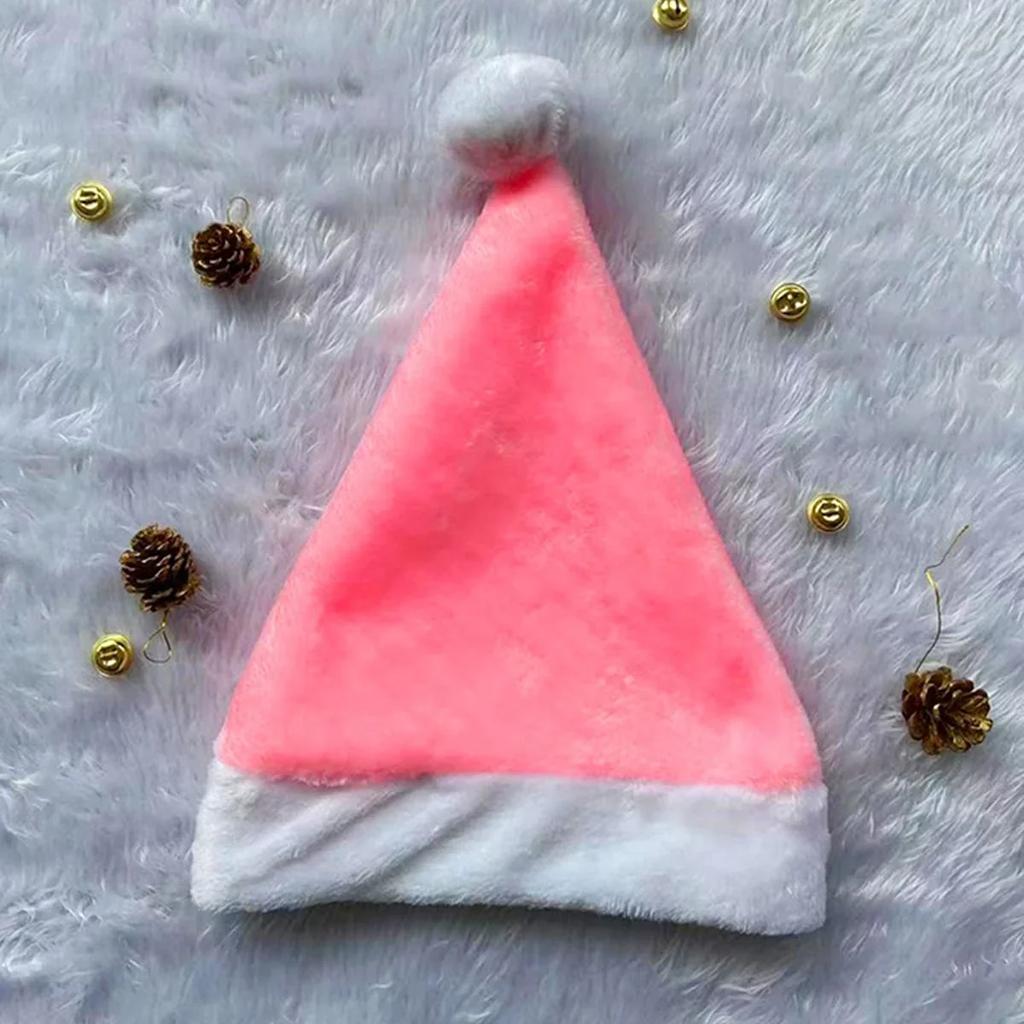 1pc-Christmas Plush Hat Santa Novelty Hat Kids Christmas Decorations For New Year Home Santa Claus Gift Party Supplies
