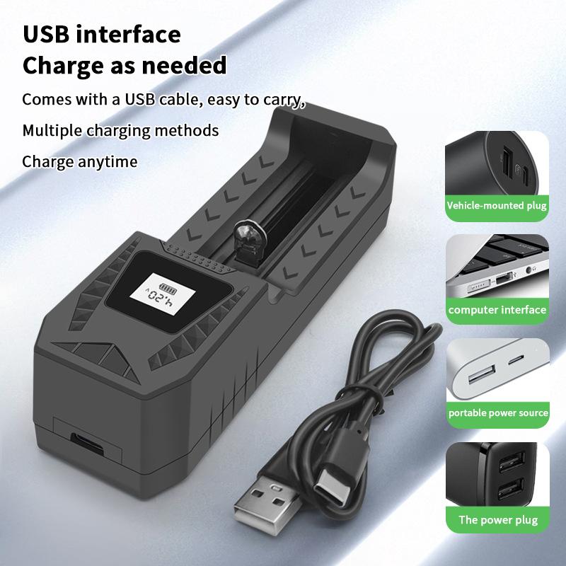 Умное USB-зарядное устройство с ЖК-дисплеем - 1/2/4 слота для Li-Ion 18650 4,2 В и Ni-Mh AA/AAA 1,2 В перезаряжаемых аккумуляторов
