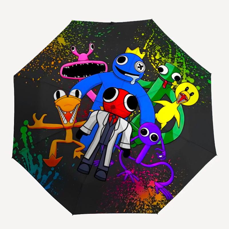 1pc Rainbow Friends Automatic Umbrella 8-Bone Design Compact Gear for Outdoor Travel, Perfect Gift for Friends or Family yy280828122