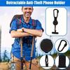 Retractable Anti Theft Smartphone Lanyard Safety Strap Practical Pull-Reel Mobile Phone Lanyard with Carabiner for Outdoor Sport