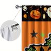 2 шт. занавески с принтом Happy Halloween для домашнего декора - оконные карманы с карнизом для спальни, офиса, кухни, гостиной