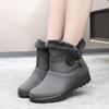 2024 зимняя обувь женская кожа плюшевые теплые плоские бабушкины зимние сапоги пожилые хлопковые туфли женские плоские туфли ботильоны зимние сапоги