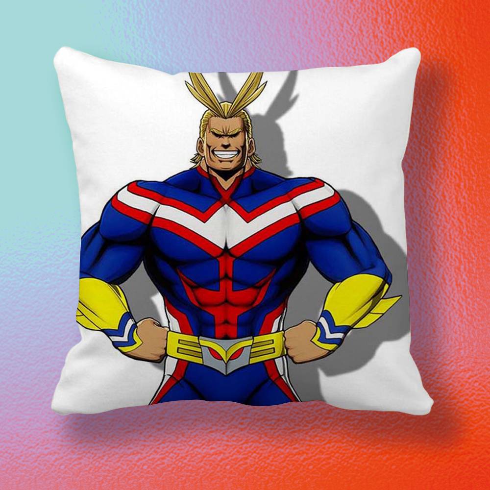 pc Cartoon Character All Might Pillow cover gift High definition digital printingSurprise vivid pattern Household