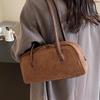 Autumn and Winter Retro Suede Bread Bag Women's New Matte Shoulder Armpit Bag Fashion Portable Baguette Bag