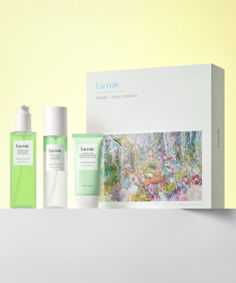 FAMIC x Jung Kwan Ho Moisturizing Care Set (Gel Cleanser 200ml + Serum Mist 150ml + Sunscreen 50ml)