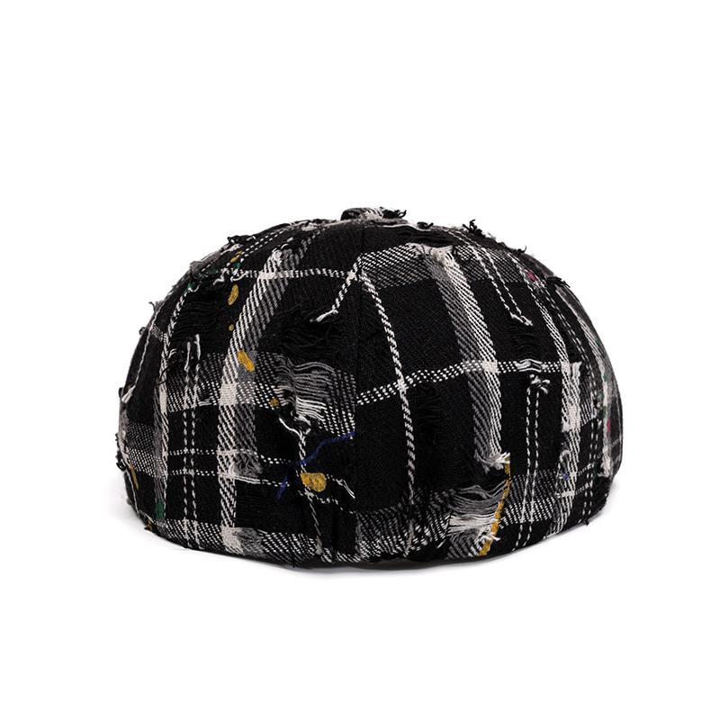 Кепка в клетку в стиле ретро, женская восьмиугольная кепка, весна-лето, кепка газетчика